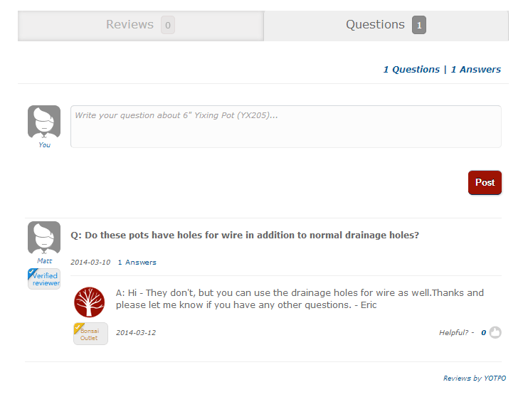 Example of Social Q&A