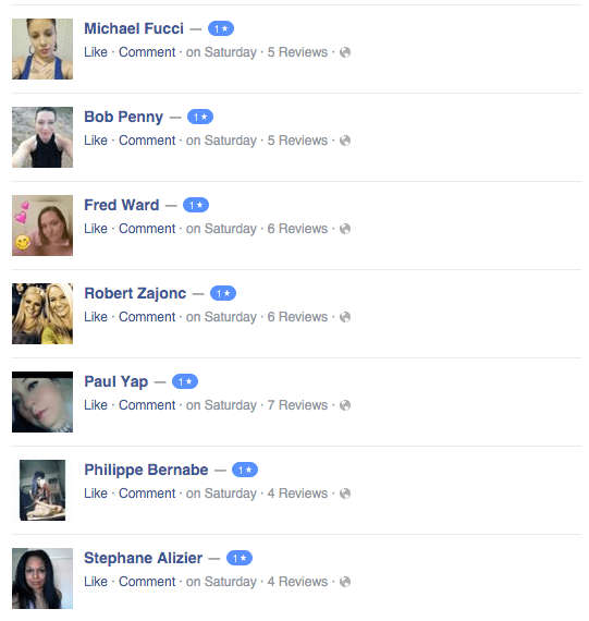 fake reviews facebook