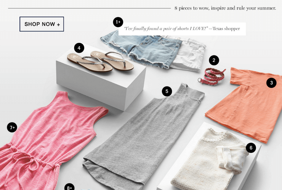 Gap uses effective visual merchandising to inspire sales