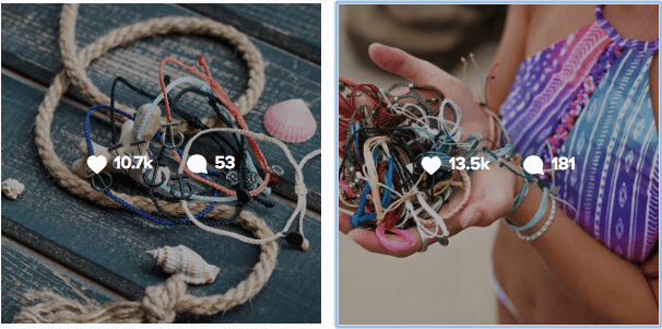 Example of selling products on Instagram