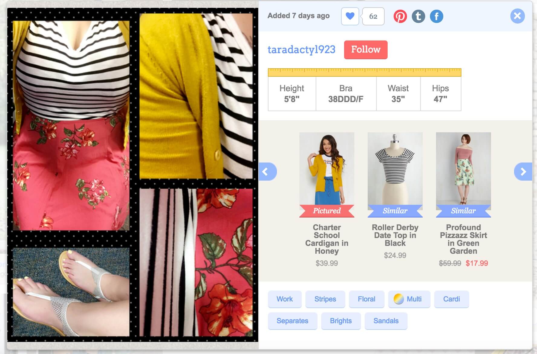 Modcloth's shoppable UGC photos