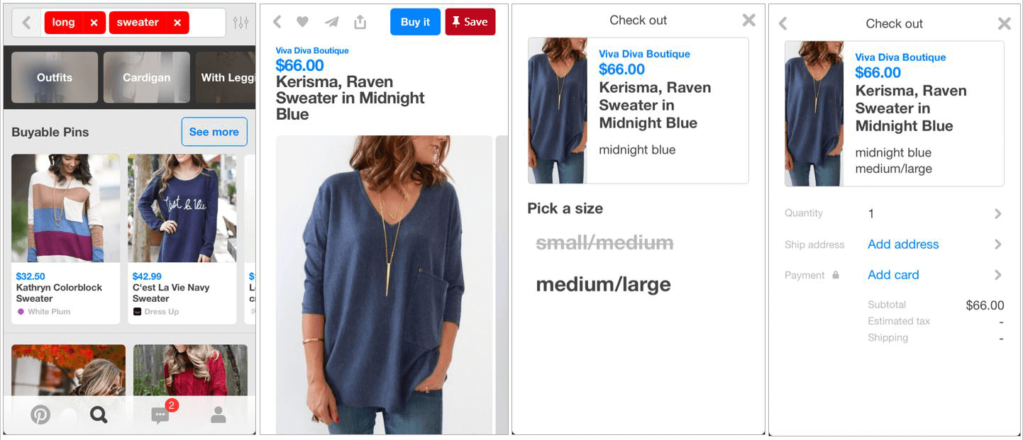 Buyable pins process