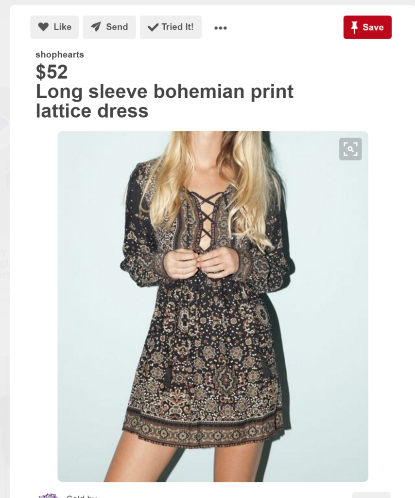 Buyable Pinterest example