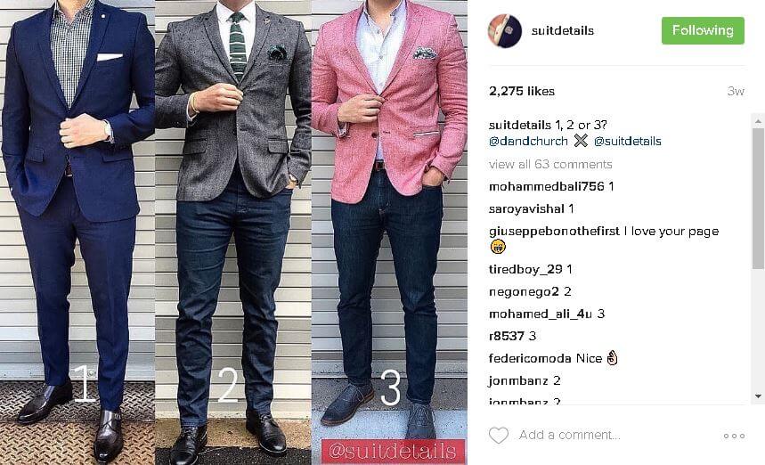 Example of Instagram engagement questions