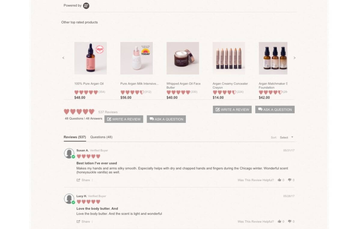 Josie Maran Desktop1 sized Add star ratings to promoted products 1