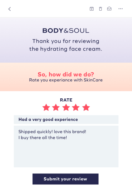 Collect site reviews
