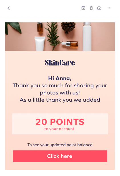 Reward customers for Visual Reviews