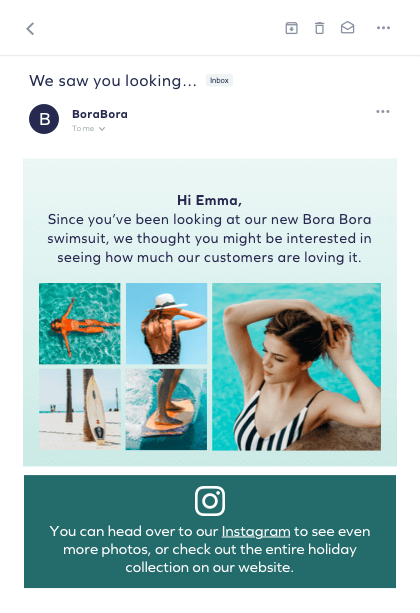 Add visual UGC to emails