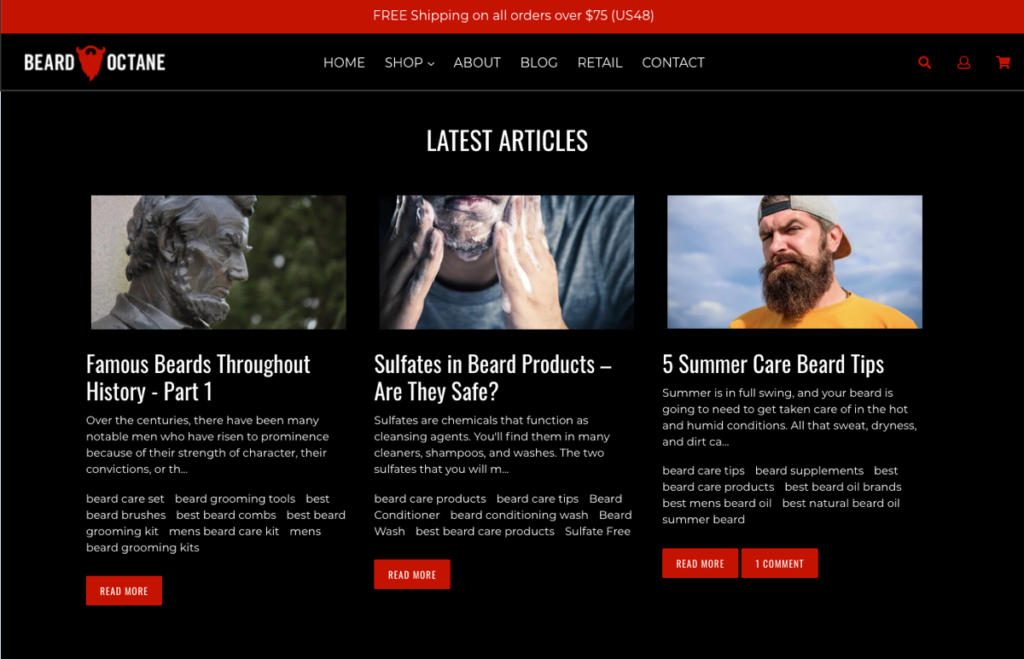 beardoctane The Best Shopify Store Examples That Will Inspire Your Brand 13