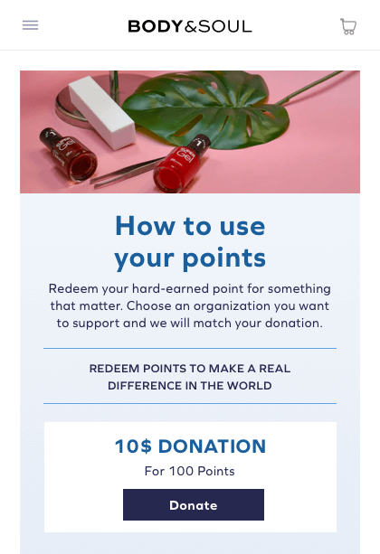 Donation mockup 