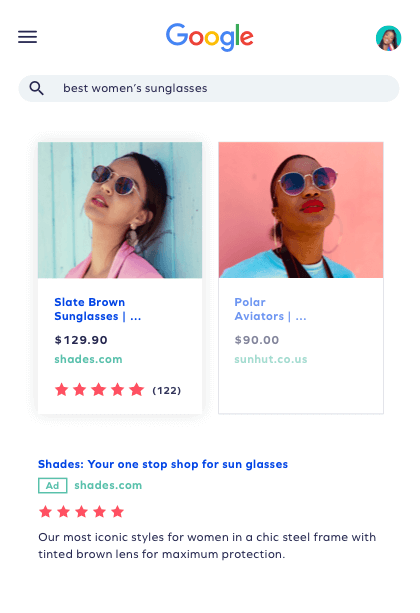 Google Shopping Ads mockup