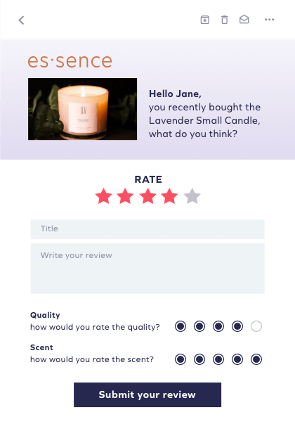 Product questions mockup