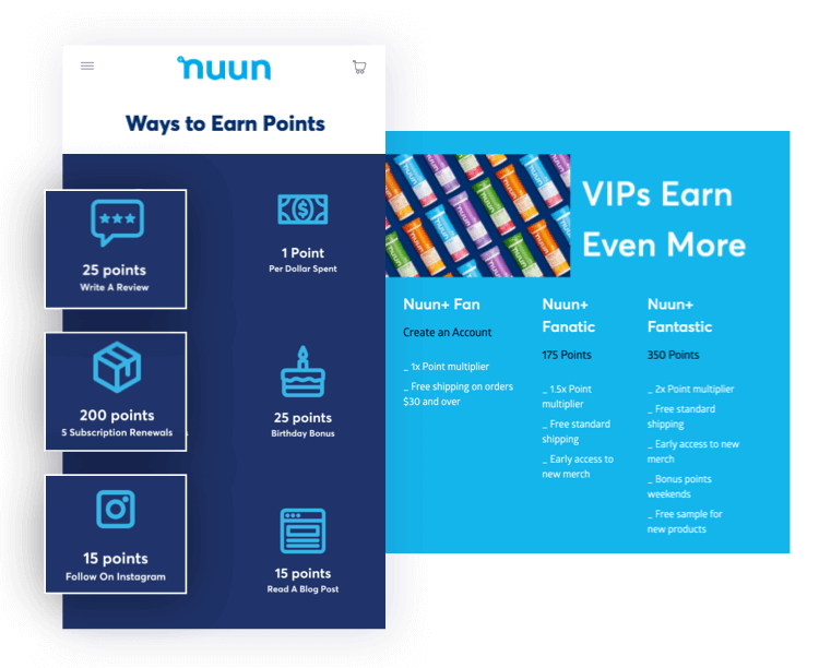Nuun loyalty and rewards program
