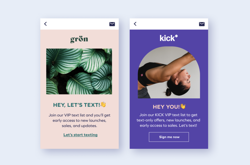 Collect SMS & Email subscribers