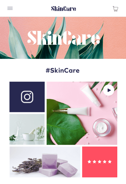 Visual gallery mockup