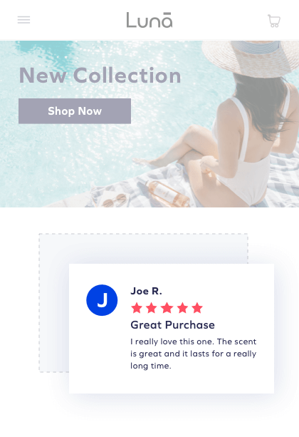 Drag-and-drop to add reviews