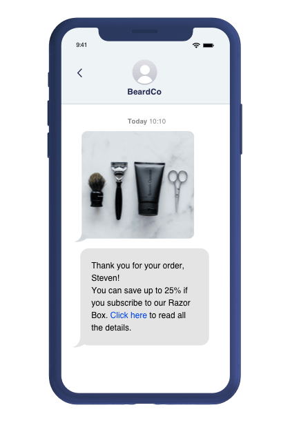 subscription sms mockup