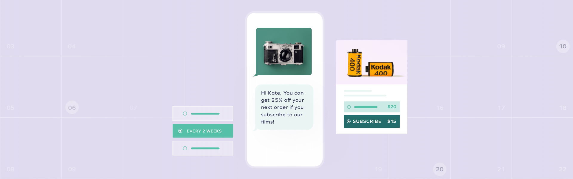 Convert one-time shoppers to subscribers