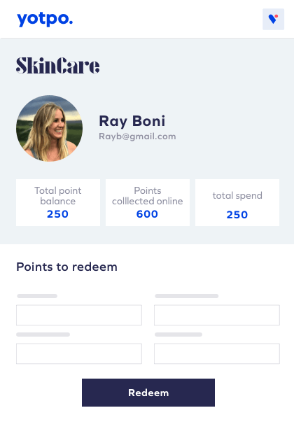 Redeem points in-store