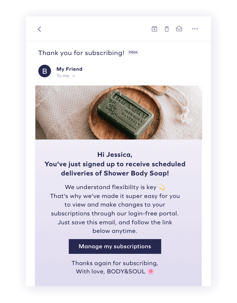 Passwordless customer login streamlines management with a secured link to log in