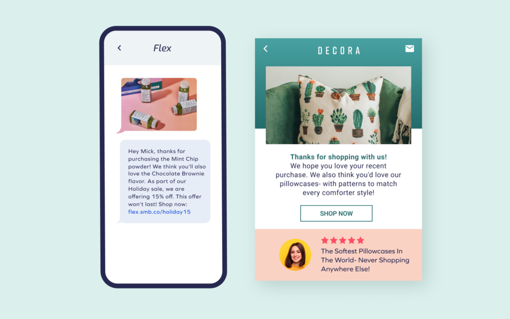 Flux de SMS et d'Email