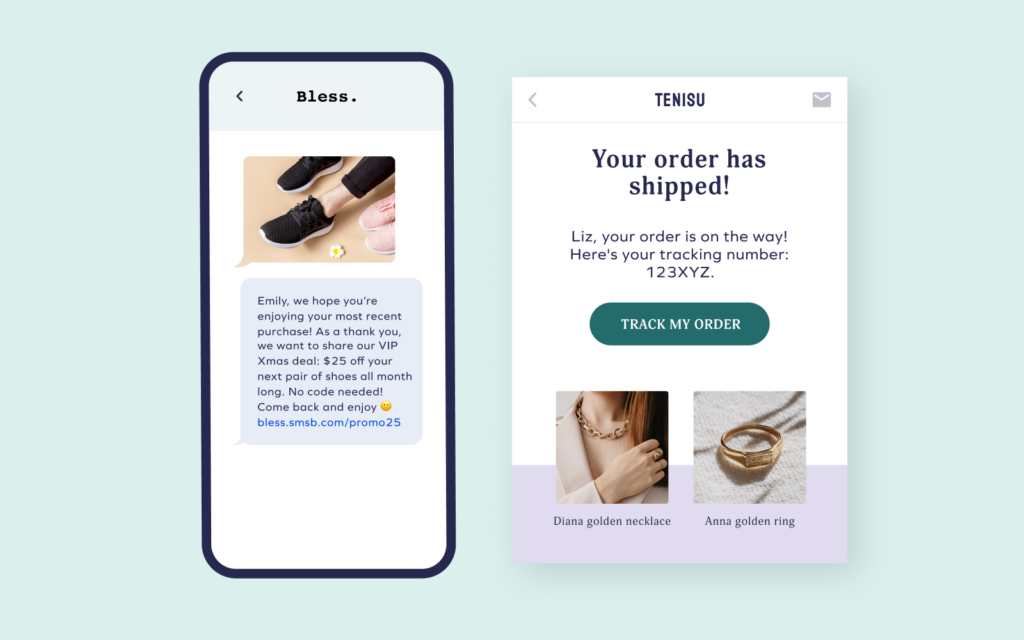 Flux de SMS et d'Email