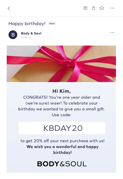 Trigger loyalty messages