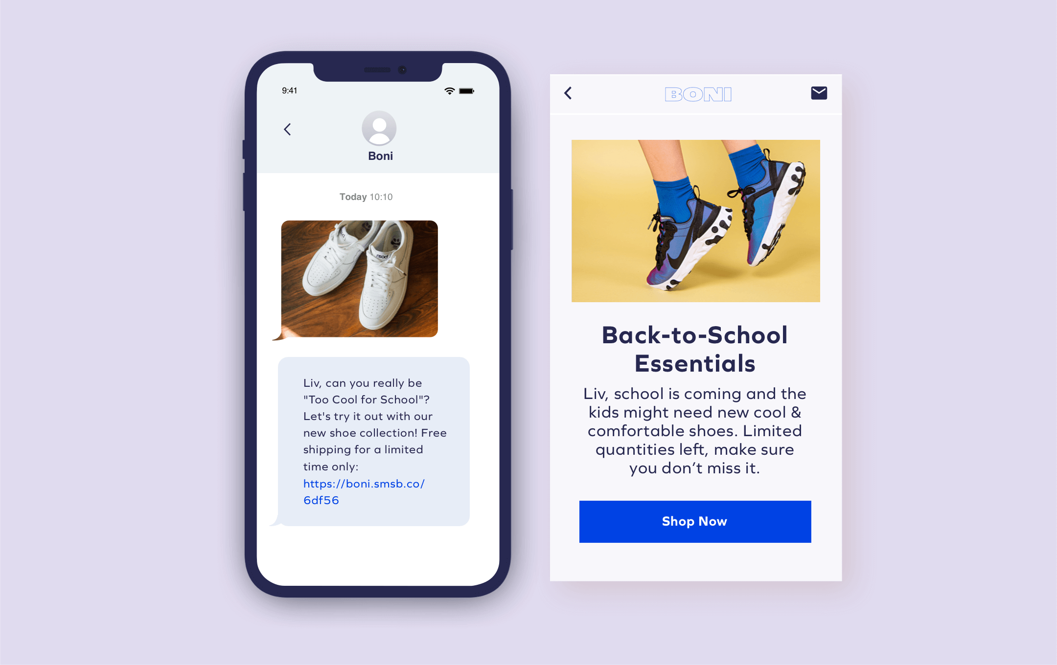 Mockup 18 modèles de SMS et d'Email pour vos campagnes de rentrée scolaire 33