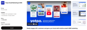 Yotpo email and sms shopify app - shopify marketing tools