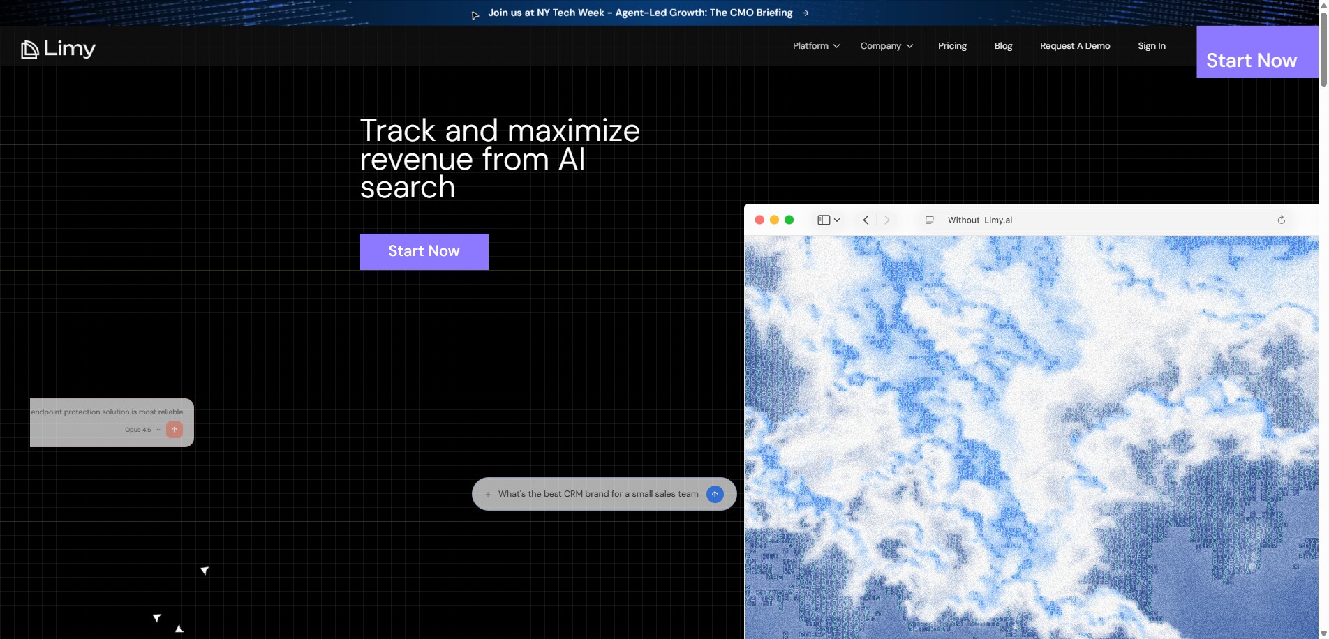 competitor limy homepage 2026 v2 8 Best AI Visibility Platforms for 2026 3 Limy homepage