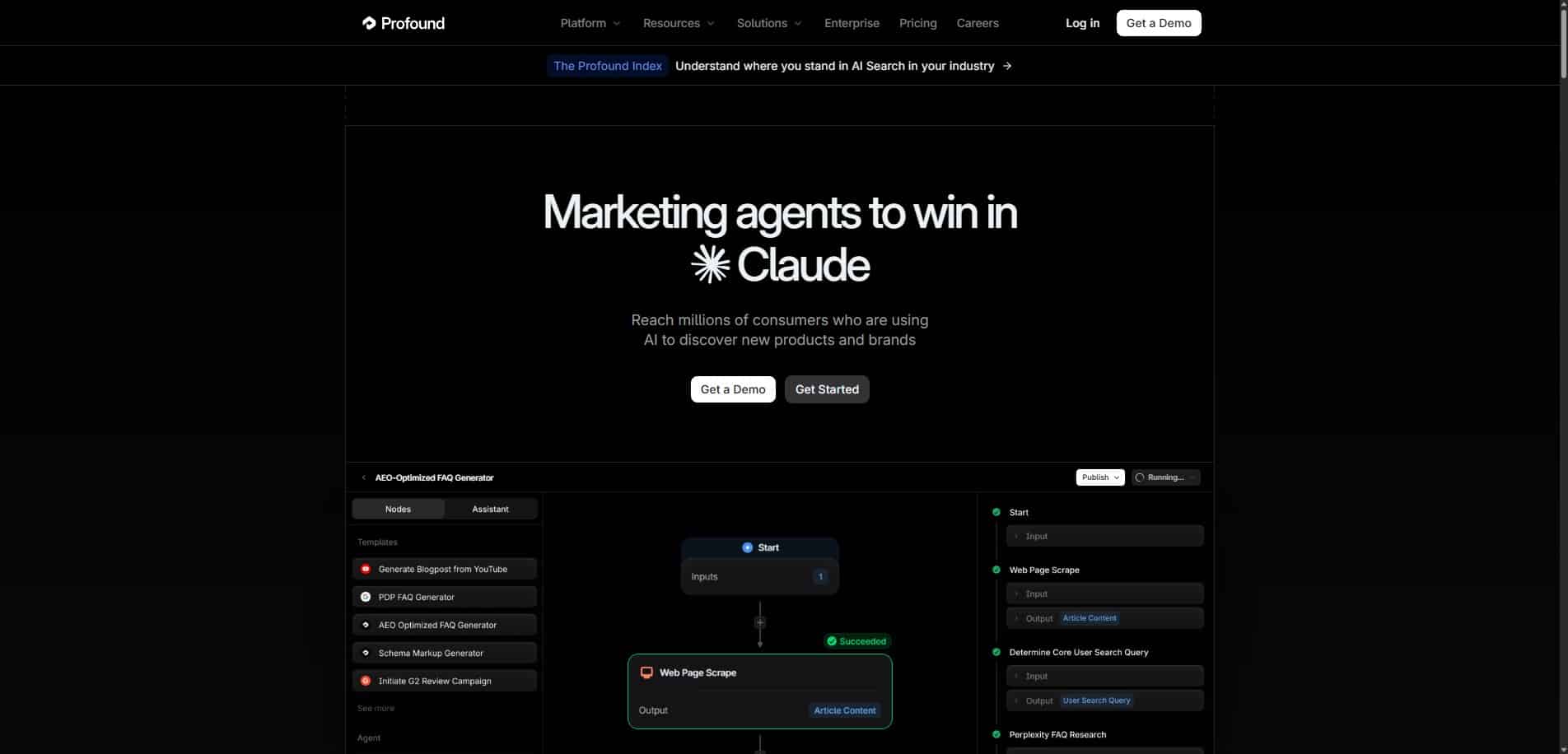 competitor profound homepage 2026 8 Best AI Visibility Platforms for 2026 2 Profound homepage