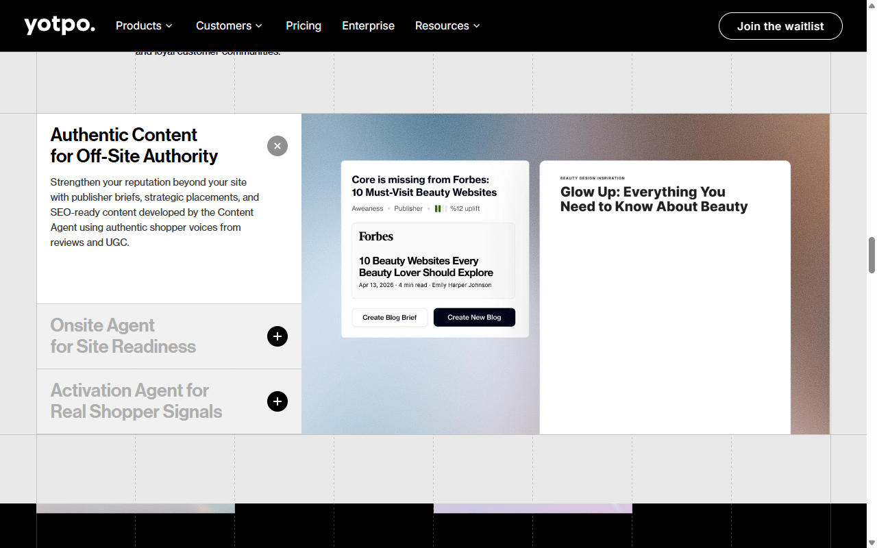 yotpo discover content agent offsite 2026 What Is AEO? The Definitive Guide 5 Yotpo Discover Content Agent generating SEO-ready off-site content