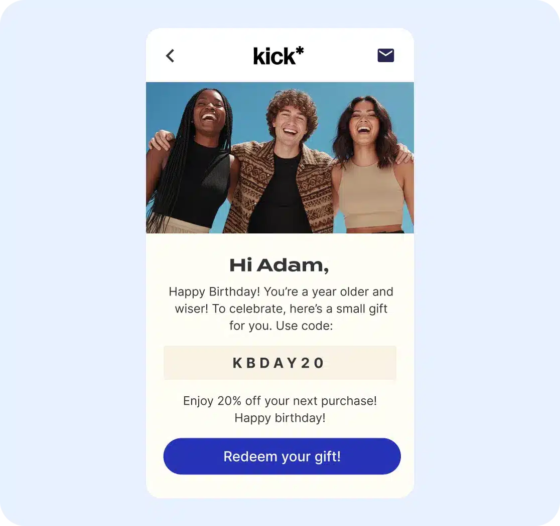 Trigger loyalty messages