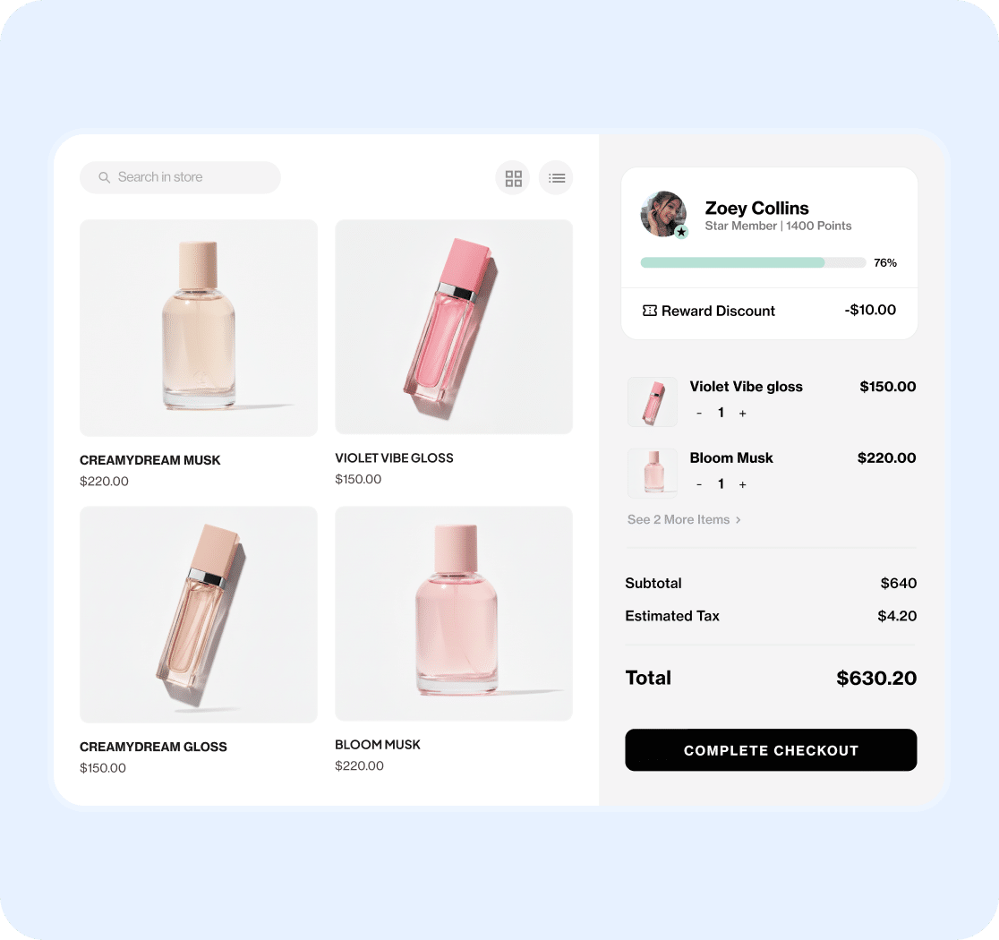 Redeem points in-store